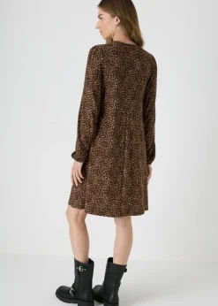 Brown Animal Print Dress