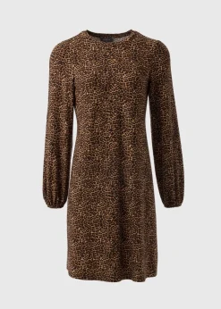 Brown Animal Print Dress