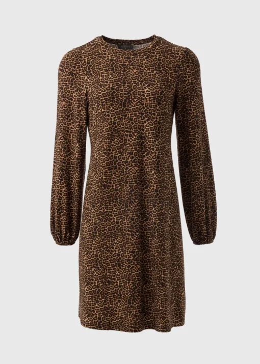 Brown Animal Print Dress