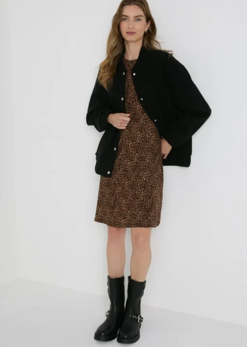 Brown Animal Print Dress