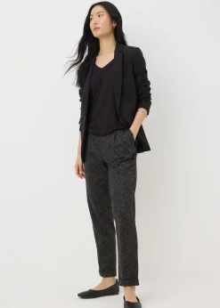 Brown Animal Tapered Ponte Trousers
