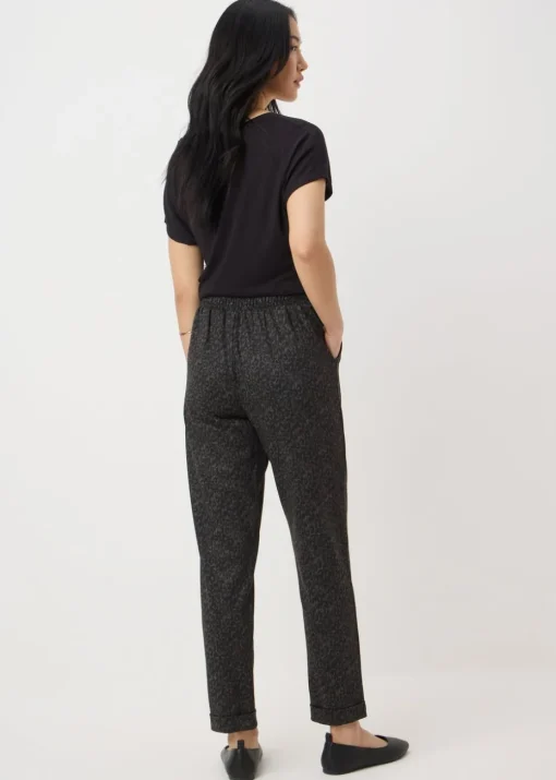 Brown Animal Tapered Ponte Trousers
