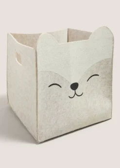 Brown Bear Felt Basket