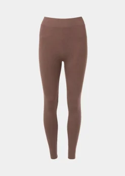 Brown Cotton Leggings