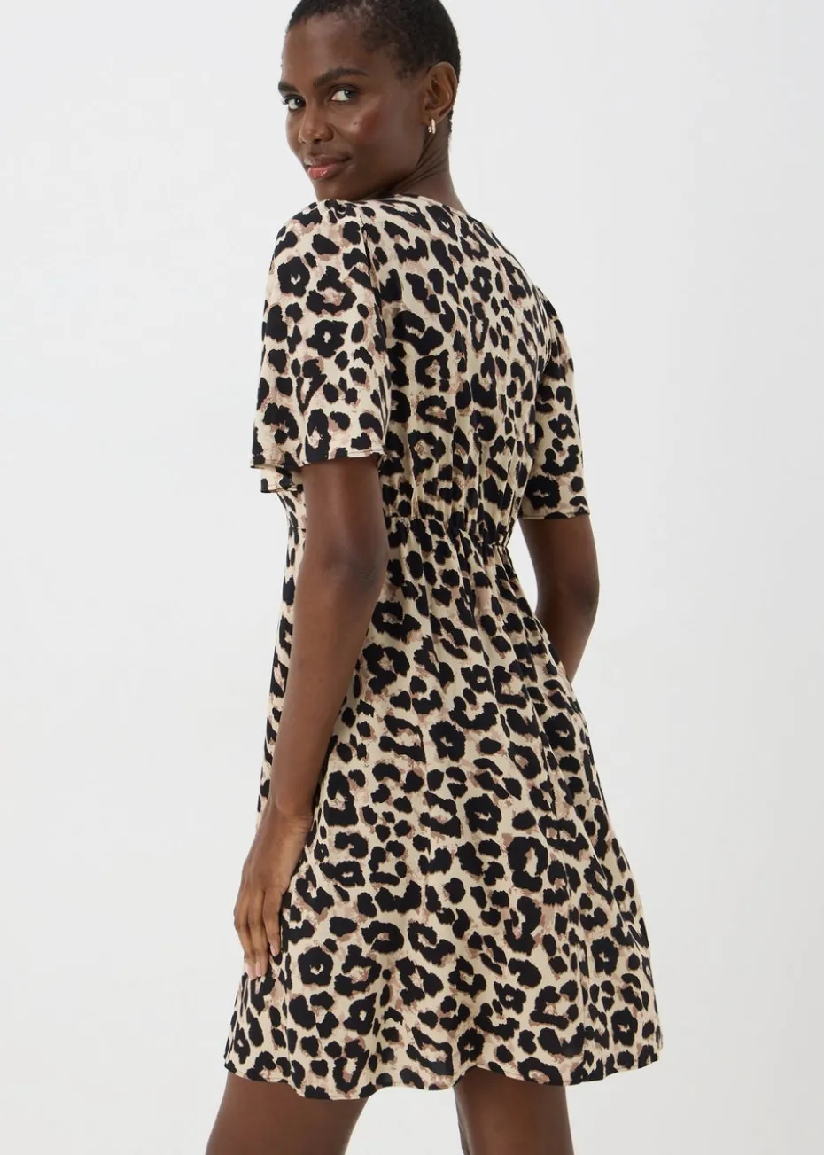 Brown Leopard Mini Dress