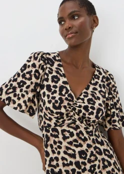 Brown Leopard Mini Dress