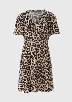 Brown Leopard Mini Dress