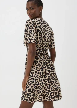 Brown Leopard Mini Dress