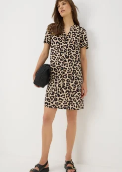 Brown Leopard Popover Tunic