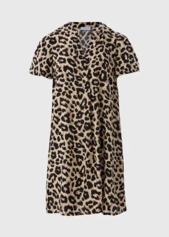 Brown Leopard Popover Tunic