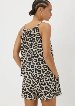 Brown Leopard Print Cami Top