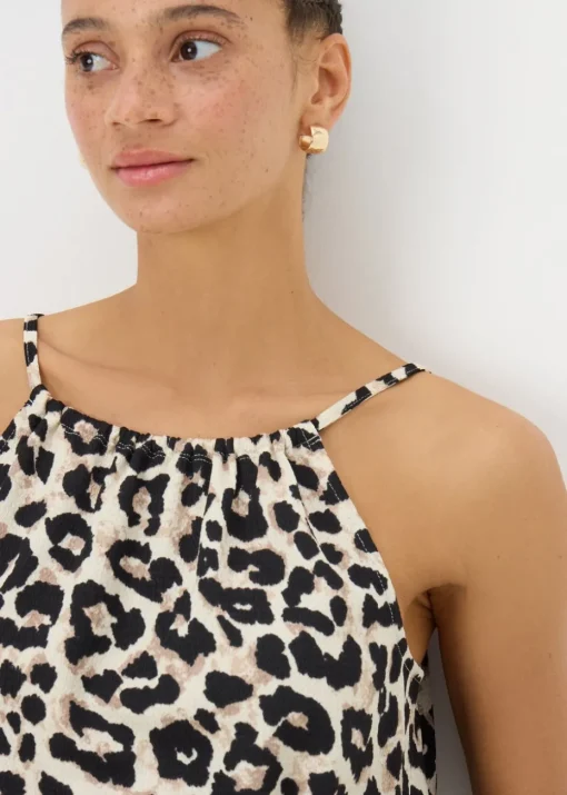Brown Leopard Print Cami Top