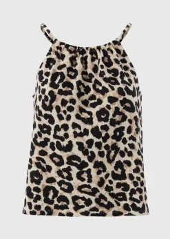 Brown Leopard Print Cami Top