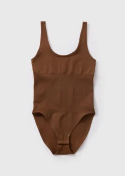 Brown Seamless Shapewear Bodysuit