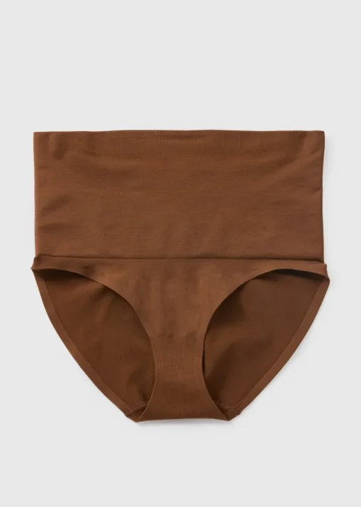 Brown Seamless Shapewear Briefs