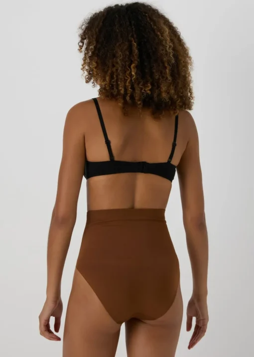 Brown Seamless Shapewear Briefs