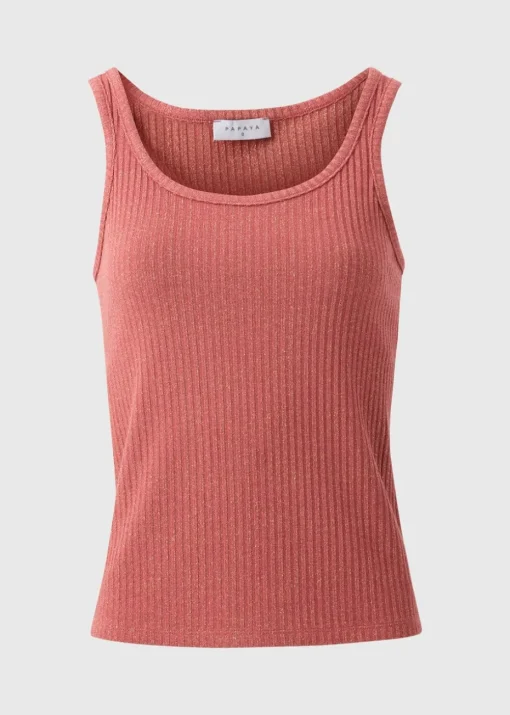 Brown Sparkle Vest Top