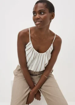 Brown Stripe Cami Top