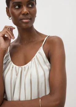 Brown Stripe Cami Top