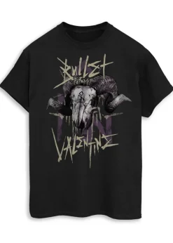 Bullet For My Valentine Goat Skull Black Music Graphic T-Shirt