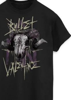 Bullet For My Valentine Goat Skull Black Music Graphic T-Shirt