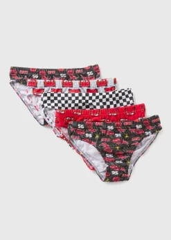 Cars 5 Pack Boys Red Briefs (2-7yrs)