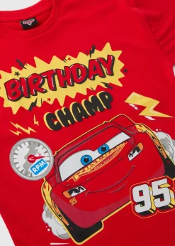 Cars Boys Red Lightning McQueen Birthday T-Shirt (1-7yrs)
