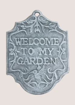Cast Iron Welcome Garden Sign