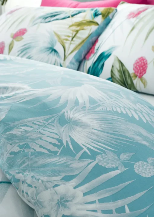 Catherine Lansfield Aruba Tropical Floral Reversible Duvet Cover Set