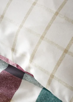 Catherine Lansfield Autumn Check Reversible Duvet Cover Set