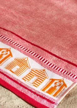 Catherine Lansfield Beach Huts Cotton Extra Large Beach Towel