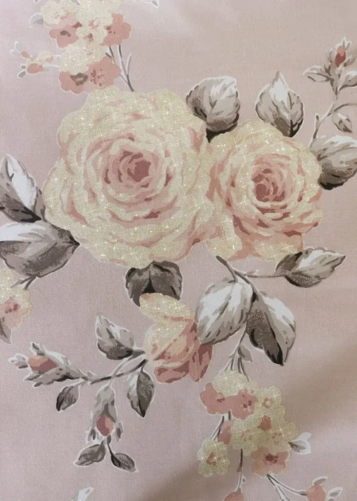 Catherine Lansfield Blush Pink Canterbury Floral Reversible Duvet Cover Set with Pillowcases