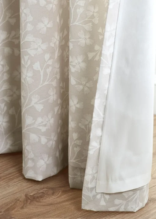 Catherine Lansfield Brooke Floral Lined Pencil Pleat Curtains