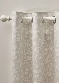 Catherine Lansfield Brooke Floral Lined Eyelet Curtains
