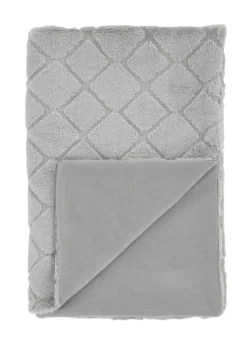 Catherine Lansfield Cosy Diamond Soft 130x170cm Blanket Throw