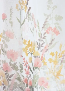 Catherine Lansfield Countryside Floral Slot Top Voile Curtain Panel