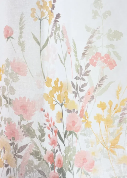 Catherine Lansfield Countryside Floral Slot Top Voile Curtain Panel