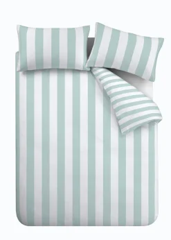 Catherine Lansfield Cove Stripe Reversible Duvet Cover Set