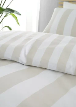 Catherine Lansfield Cove Stripe Reversible Duvet Set