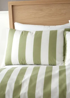 Catherine Lansfield Cove Stripe Reversible Duvet Cover Set