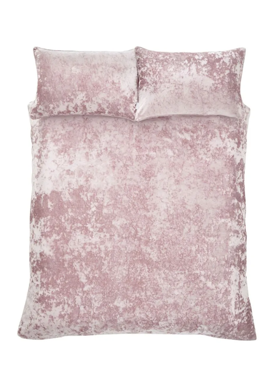 Catherine Lansfield Crushed Velvet Duvet Cover Set