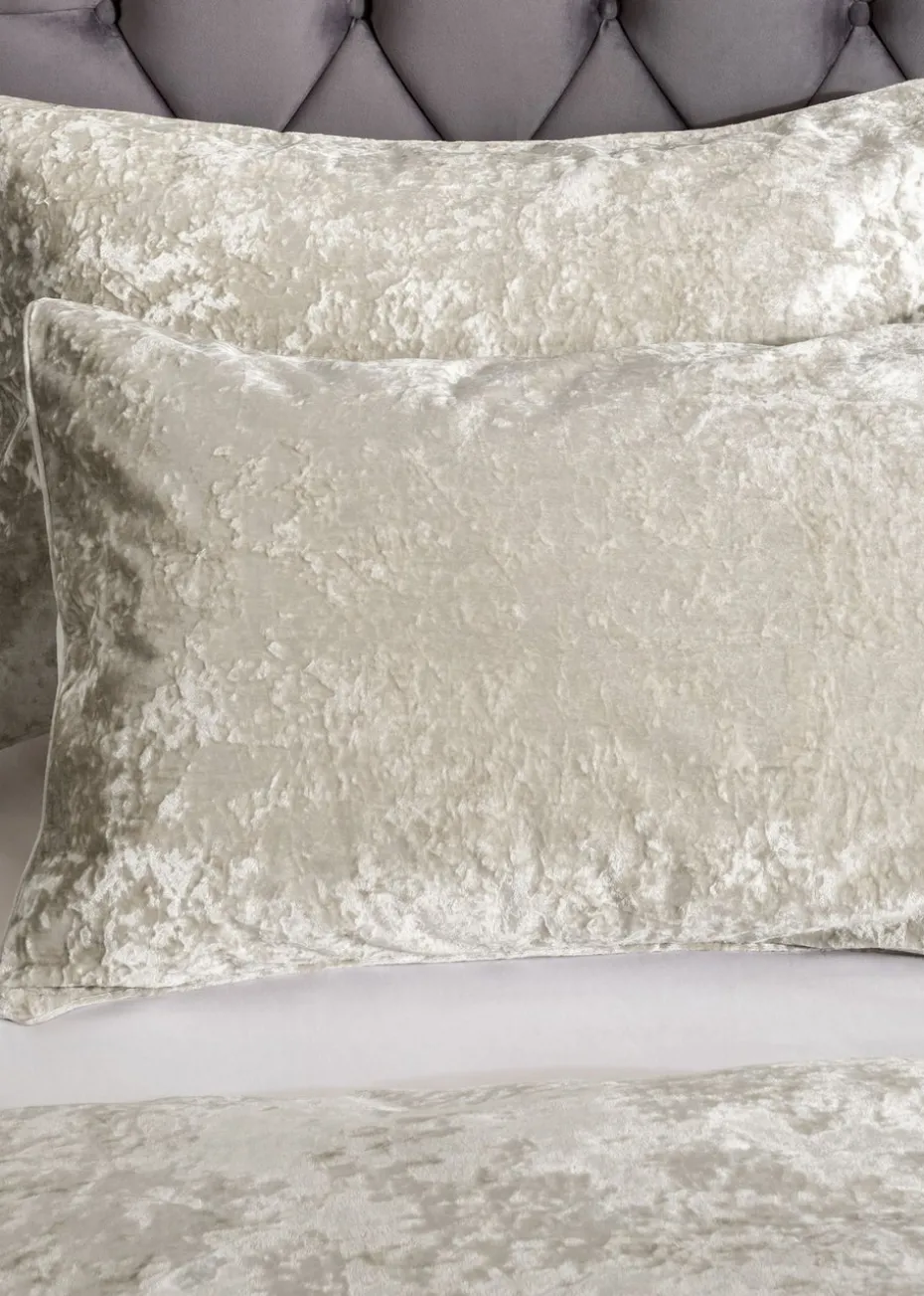 Catherine Lansfield Crushed Velvet Duvet Cover Set