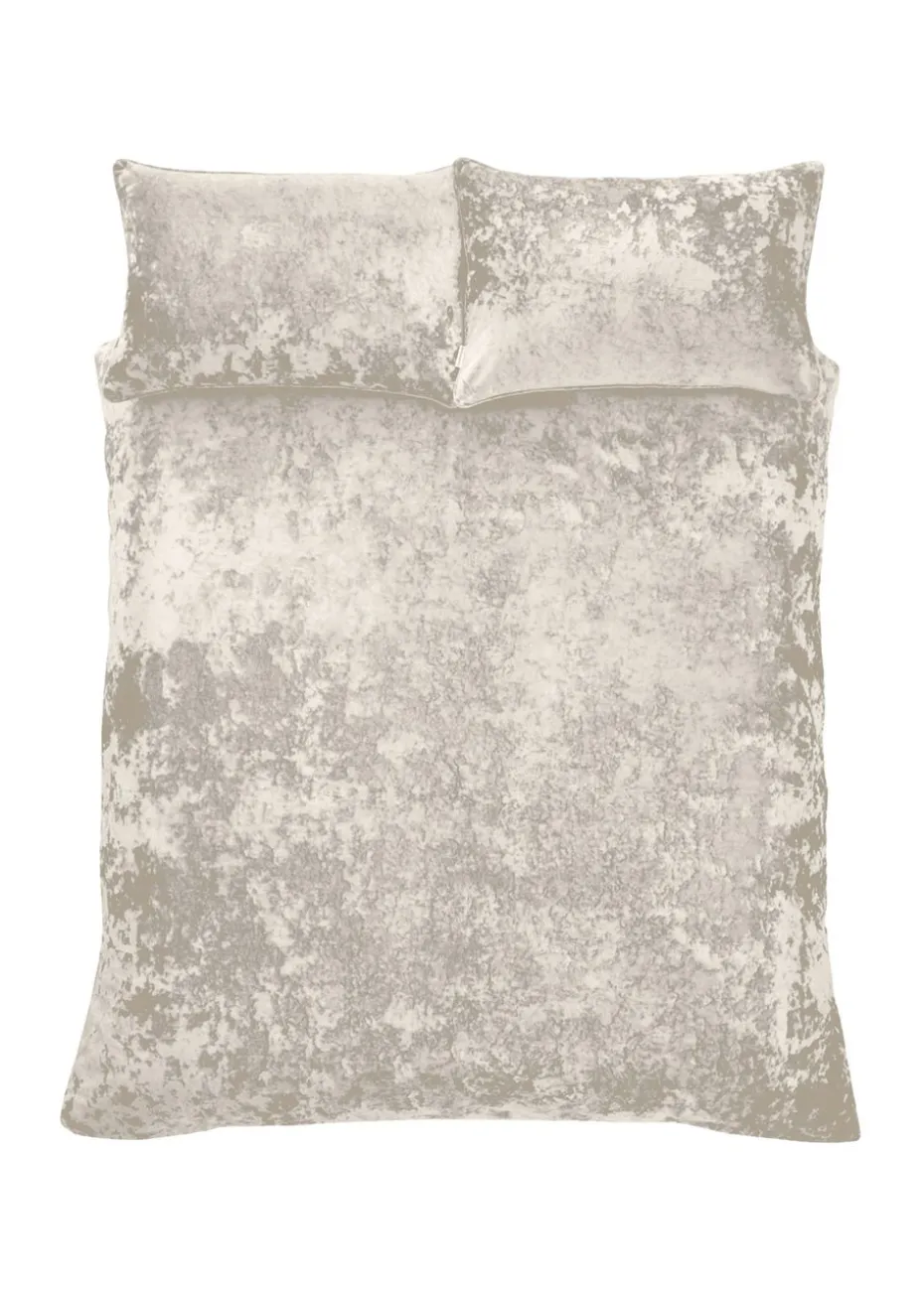 Catherine Lansfield Crushed Velvet Duvet Cover Set