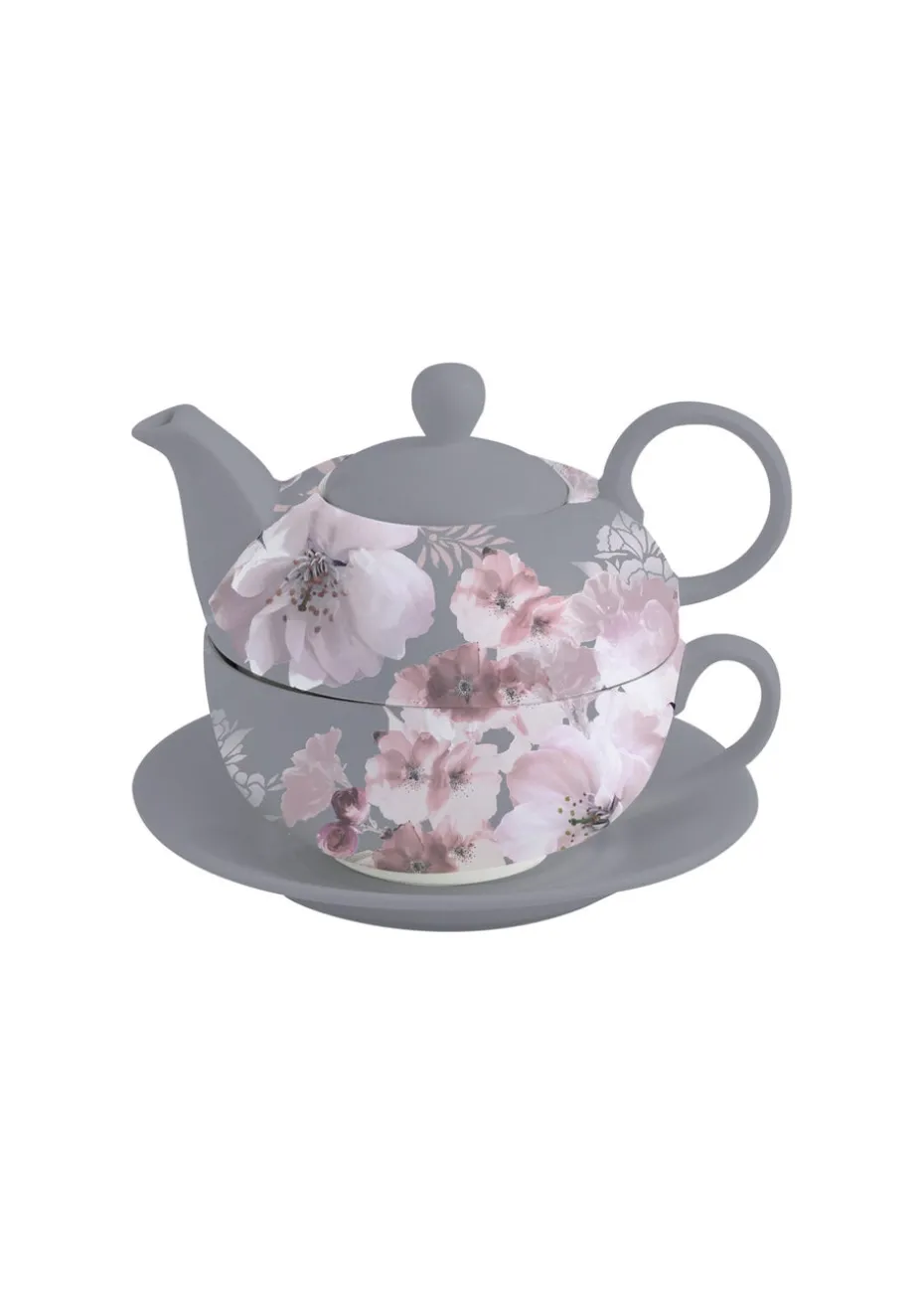 Catherine Lansfield Dramatic Floral Tea For One