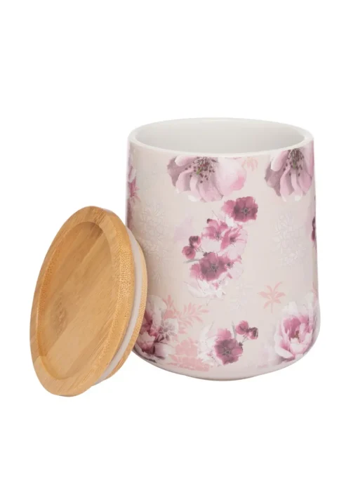 Catherine Lansfield Dramatic Floral Pink Ceramic Storage Jar