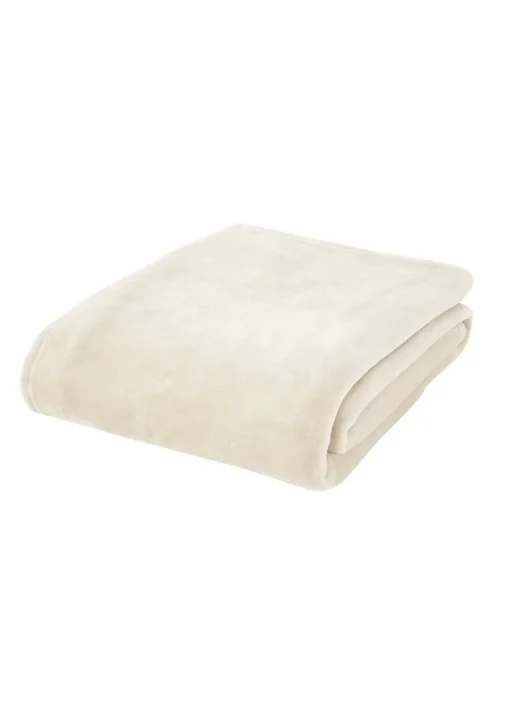 Catherine Lansfield Extra Large Raschel Velvet Touch Blanket Throw (200x240cm)