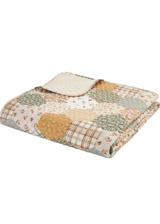 Catherine Lansfield Floral Patchwork Quilted Bedspread (220x230cm)