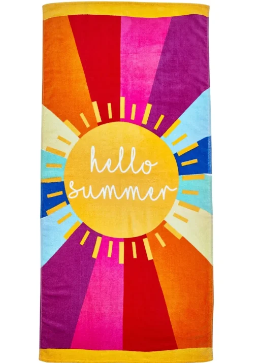 Catherine Lansfield Hello Summer Cotton Beach Towel