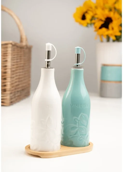 Catherine Lansfield Inga Oil & Vinegar Bottle Set Of 2