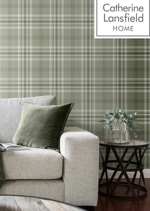 Catherine Lansfield Kelso Check Sage